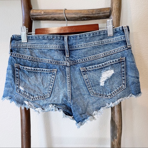 Hollister Distressed Denim Short Shorts - Picture 2 of 2